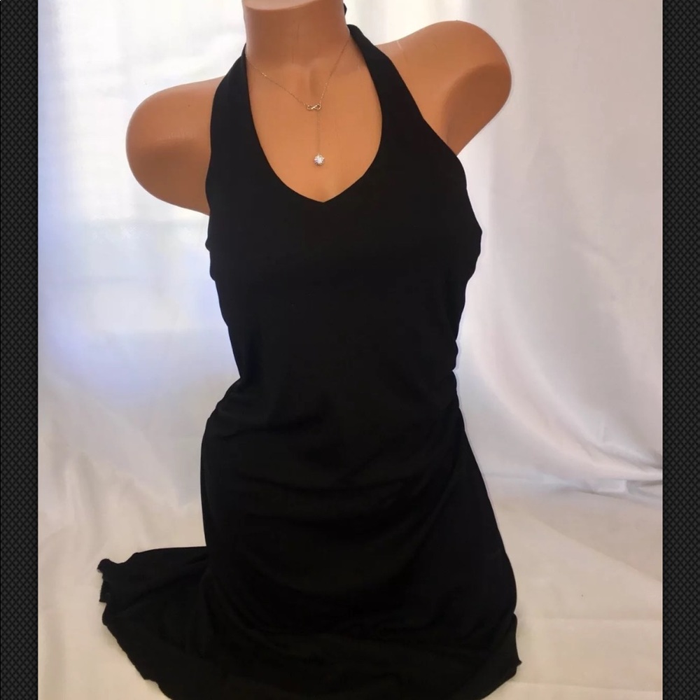 Perfect Little Black Dress Halter Asymmetrical Hem